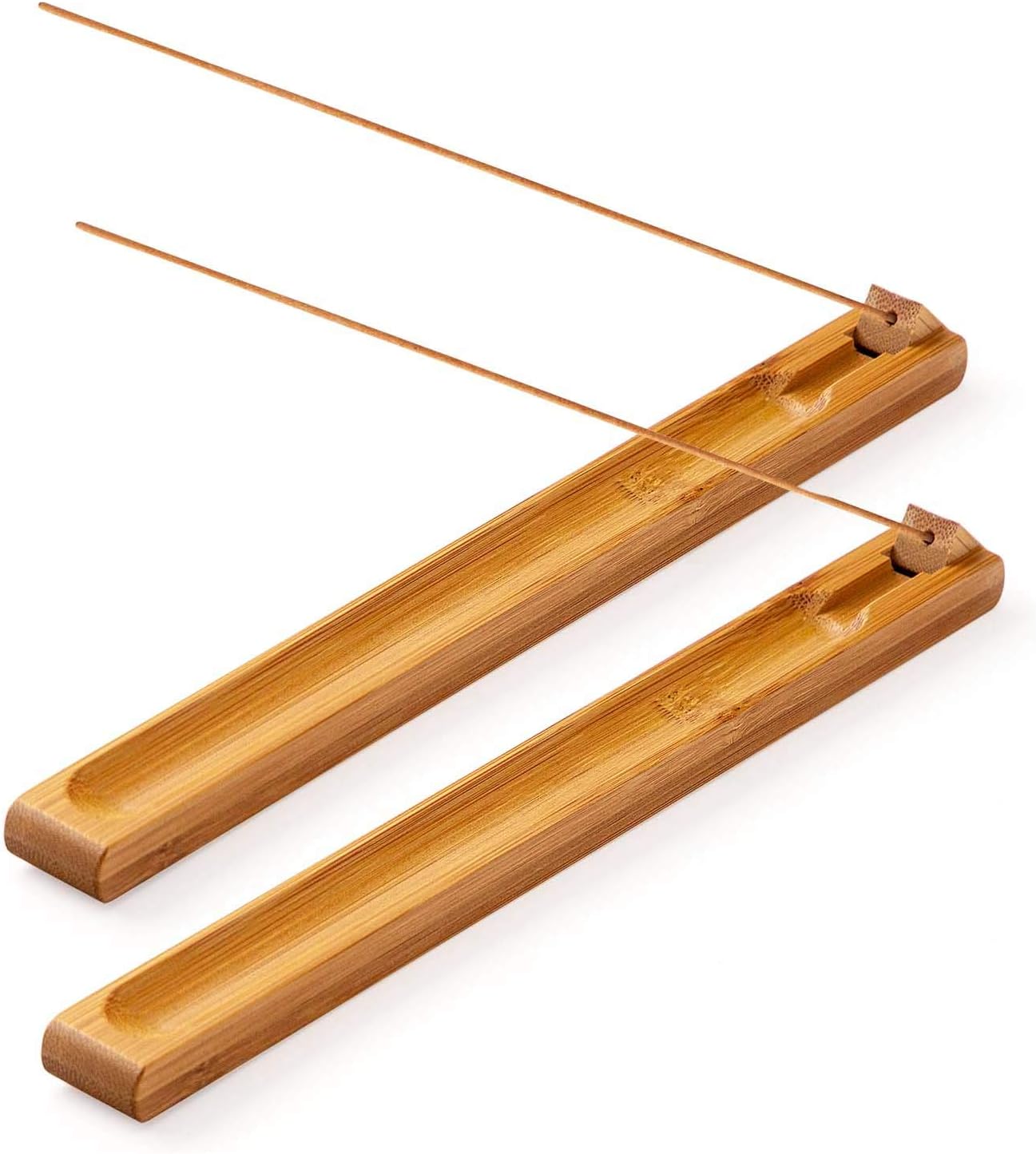 2 Pieces Bamboo Incense Holder with Adjustable Angle
