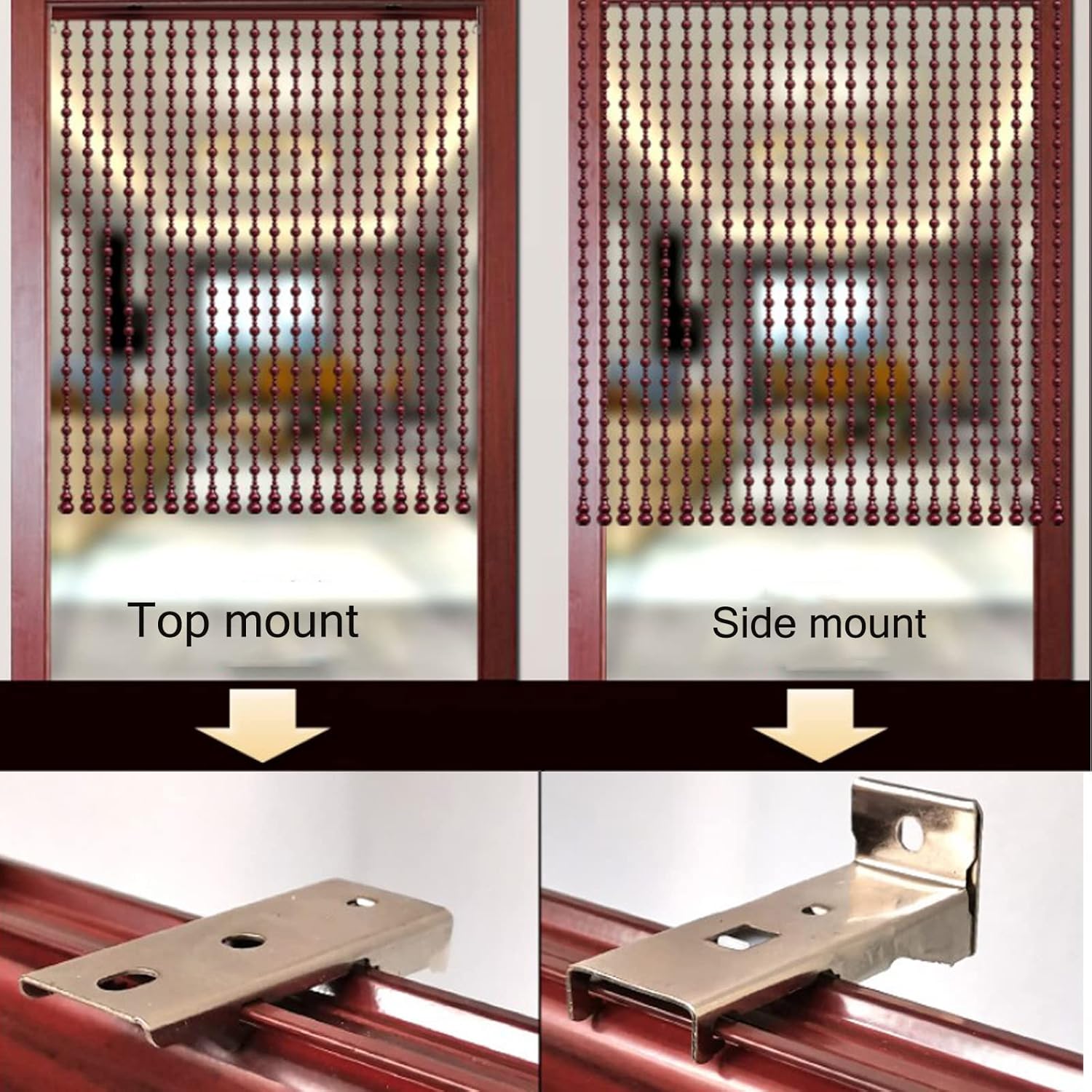 Wood Beaded Curtain for Doorway and Closet