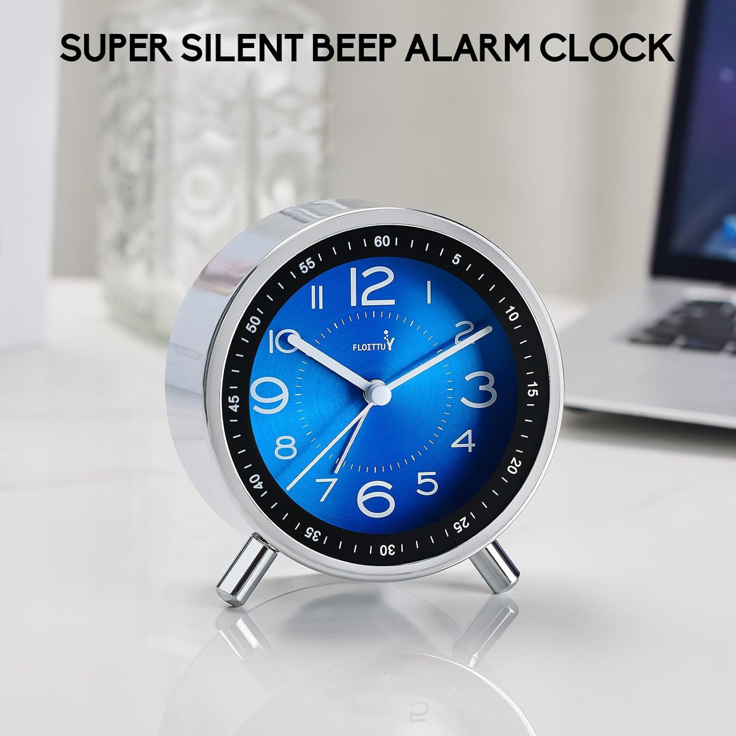 Super Silent Metal Alarm Clock with Night Light