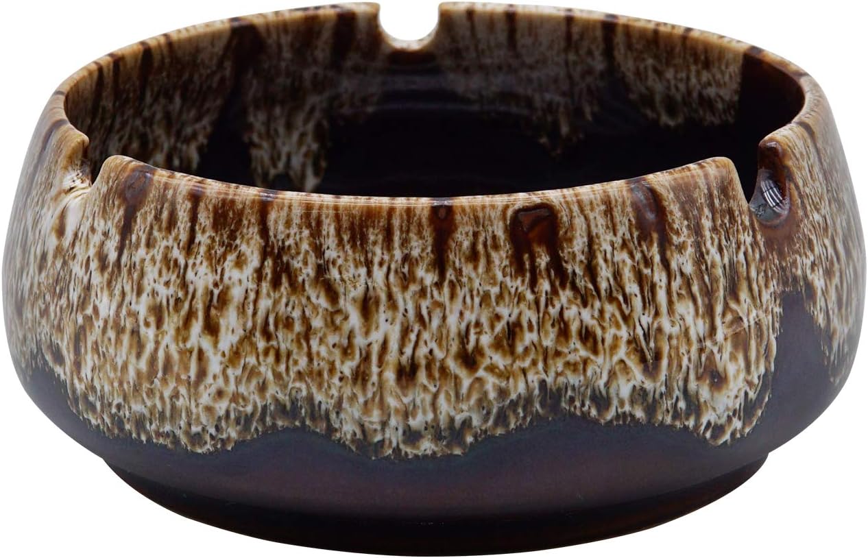 InnoLife Round Ceramic Ashtray - White