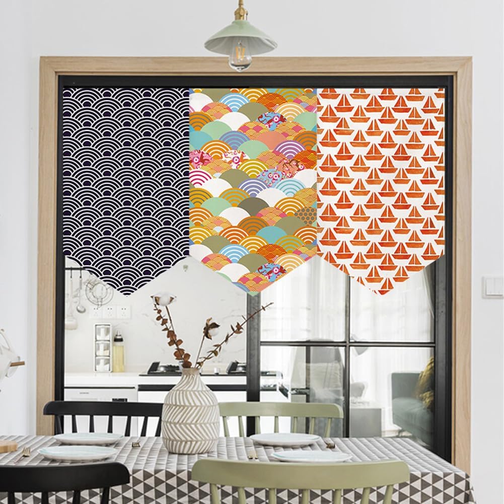 Japanese Style Curtain Triangle Noren Valance Doorway Decor
