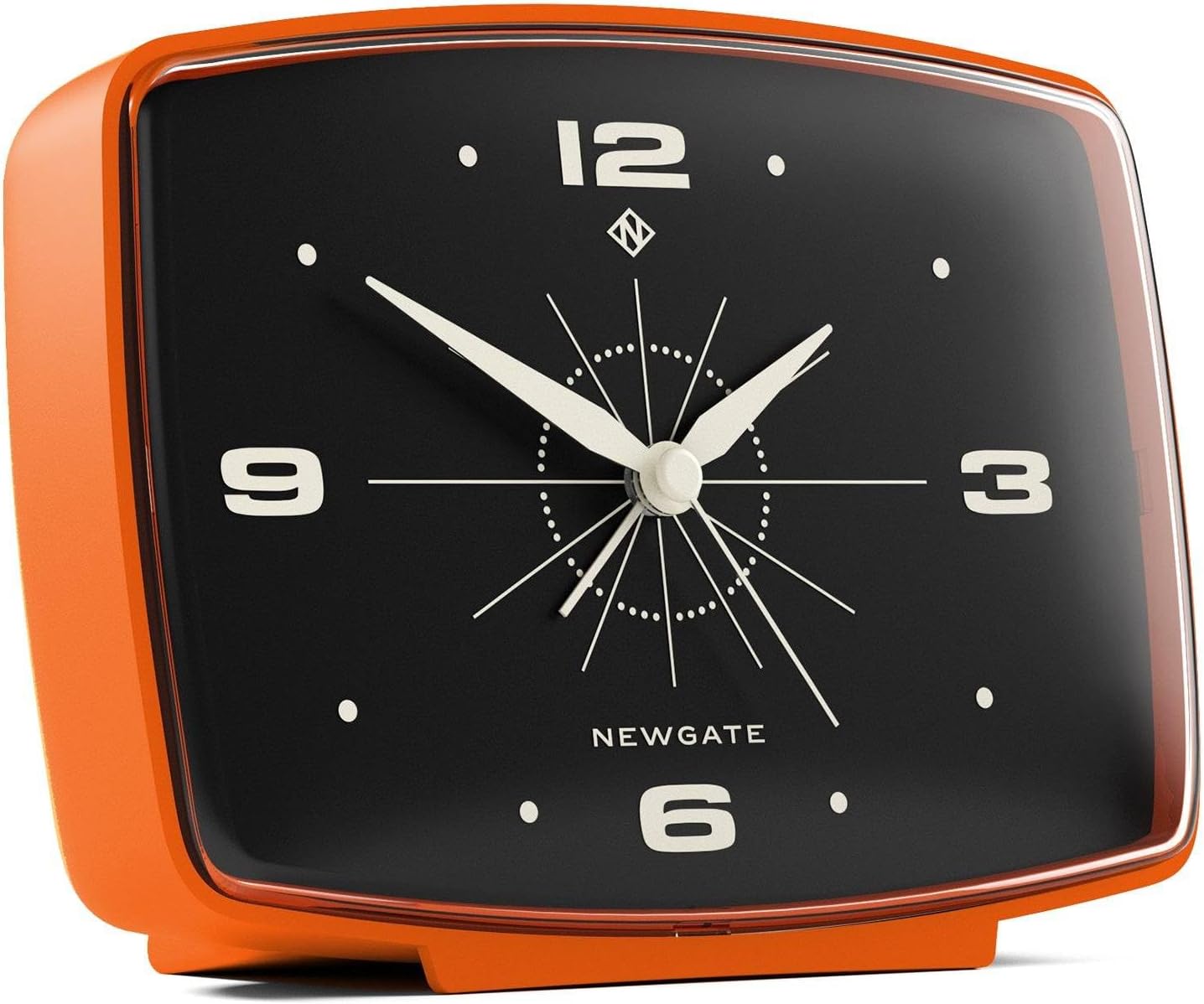 NEWGATE Brooklyn Alarm Clock Retro Design Pumpkin Orange