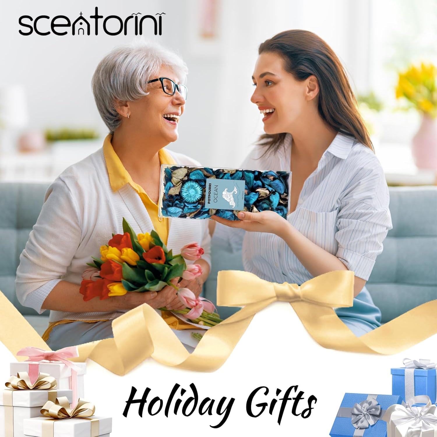 SCENTORINI Ocean Scented Potpourri Bags for Home Decor