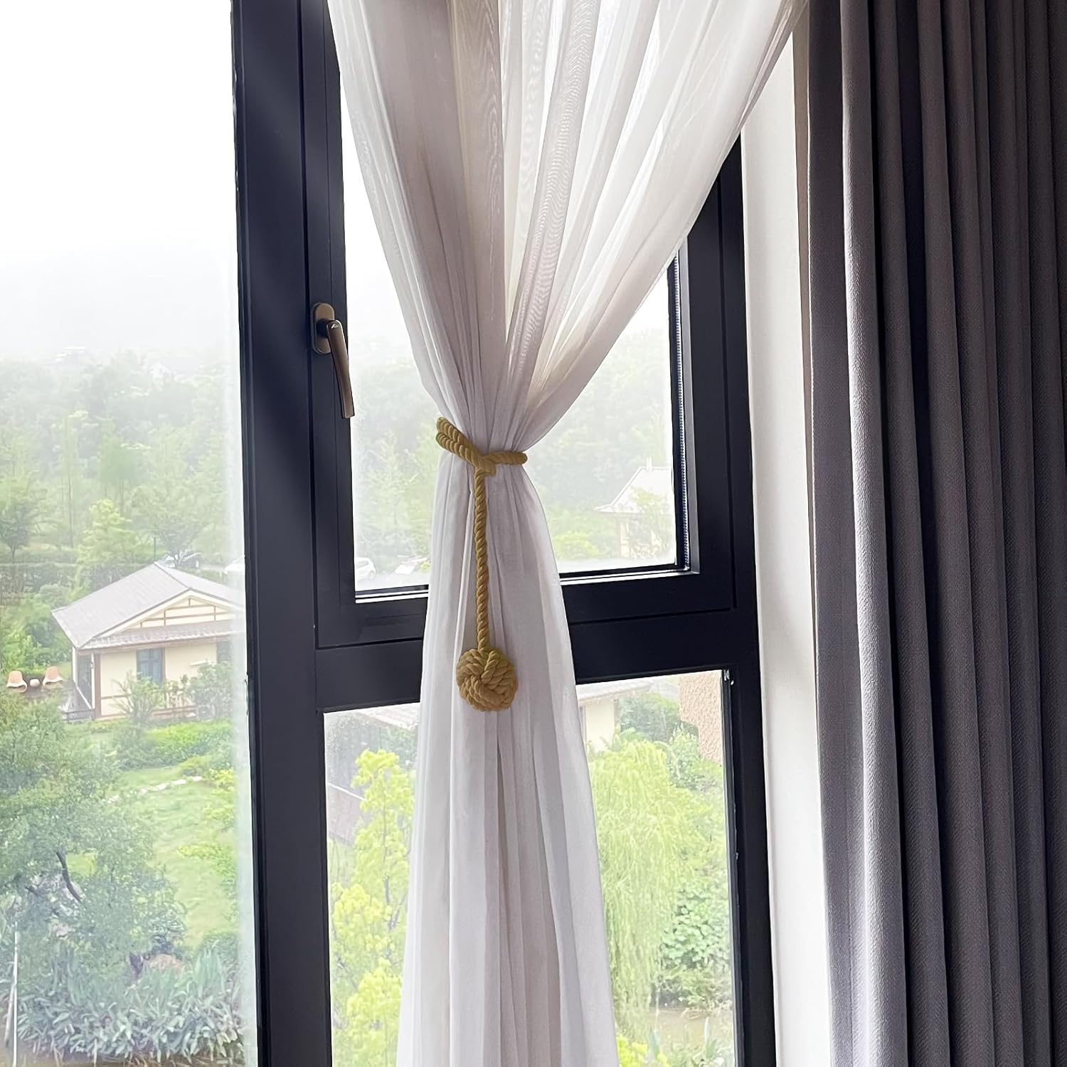 Ushomin Curtain Tiebacks 2 Pack Heavy Duty