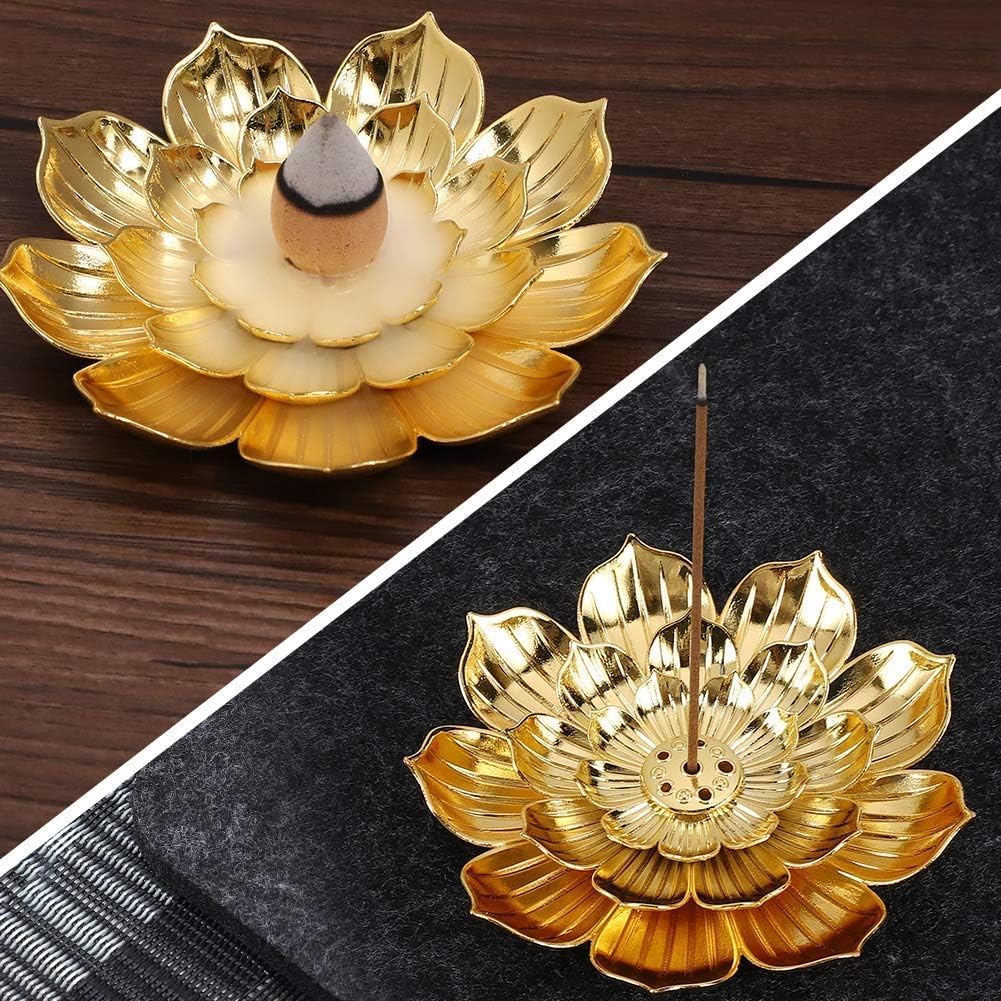 Incense Holder with Detachable Ash Catcher Golden