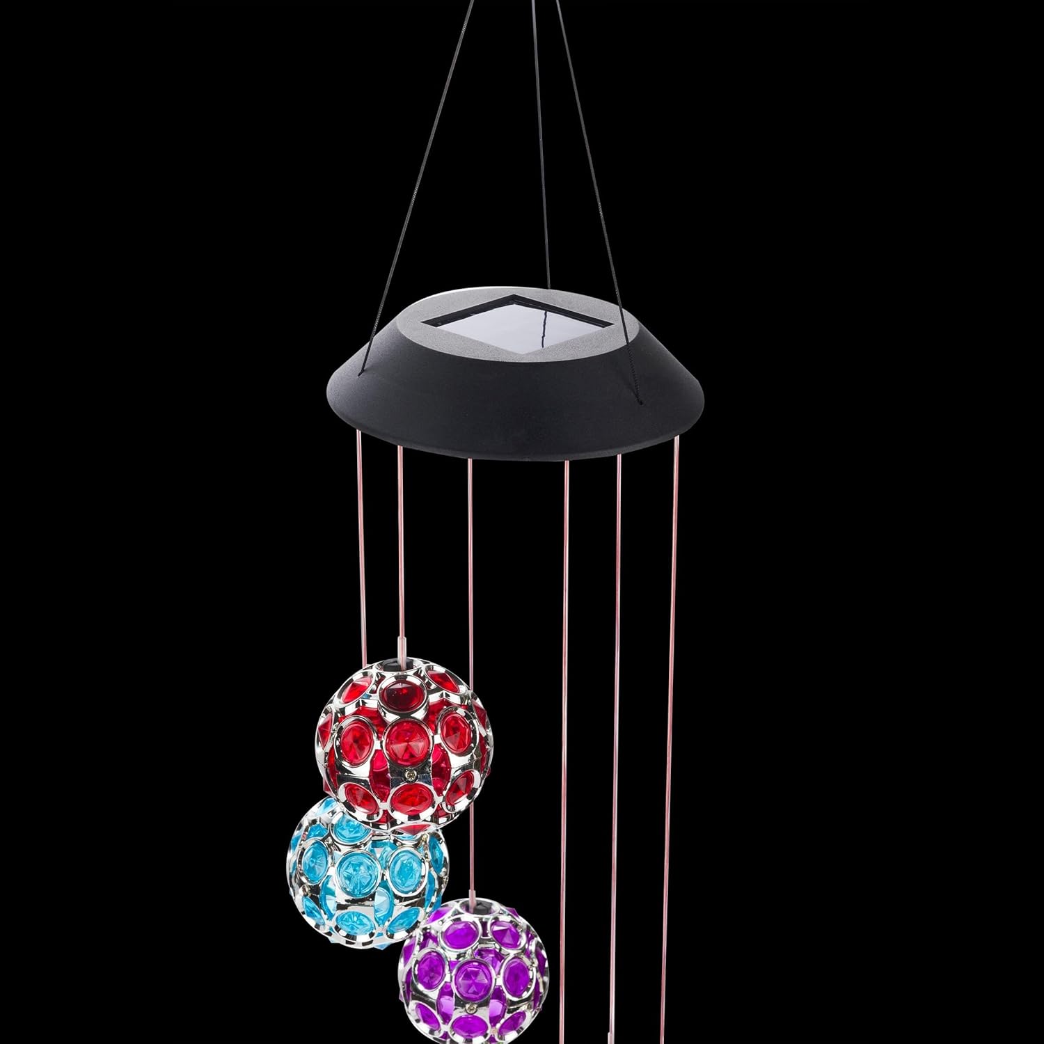 Alpine Corporation RGG648SLR Solar Hanging Gem Sphere Mobile