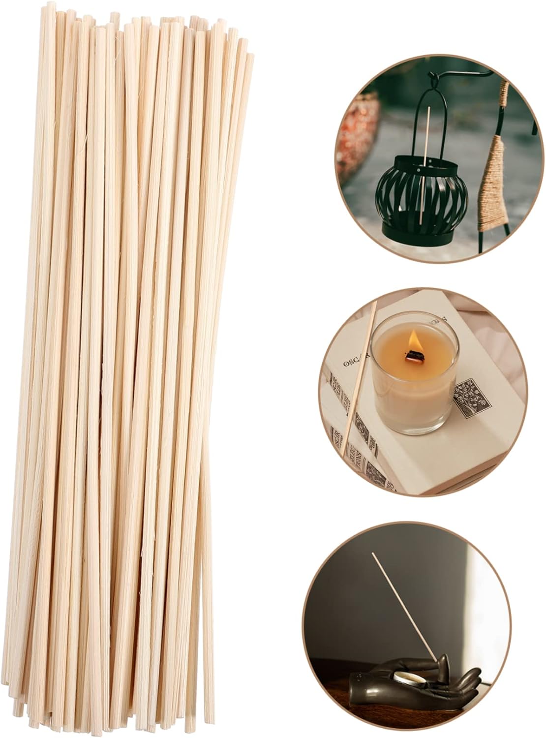 100pcs Rattan Diffuser Sticks for Home Spa Meditation