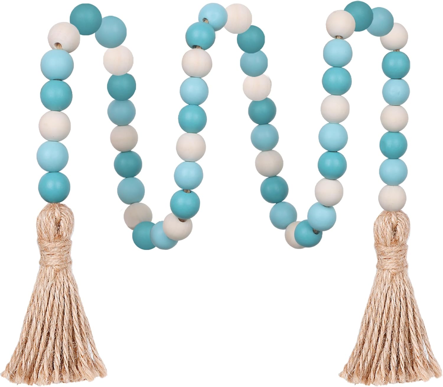 Meplait Wood Bead Garland 39 Inch Boho Decor