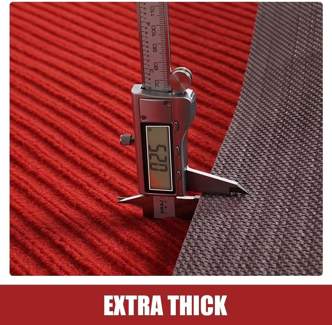 HOMBYS Extra Thick Red Carpet Runner 3x10ft