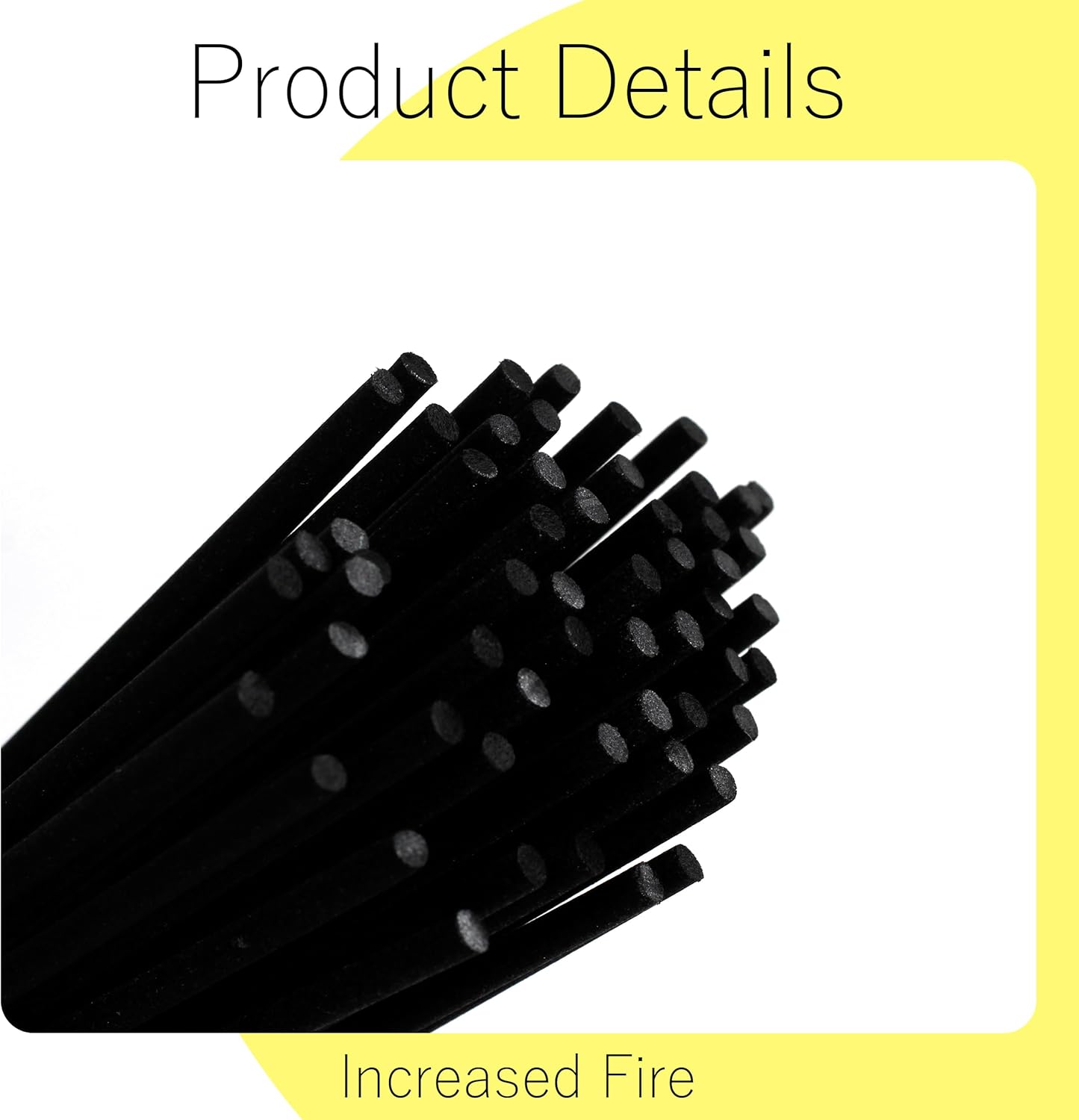 Black Oil Diffuser Sticks 50pcs 9in 3mm Thick for Home Spa