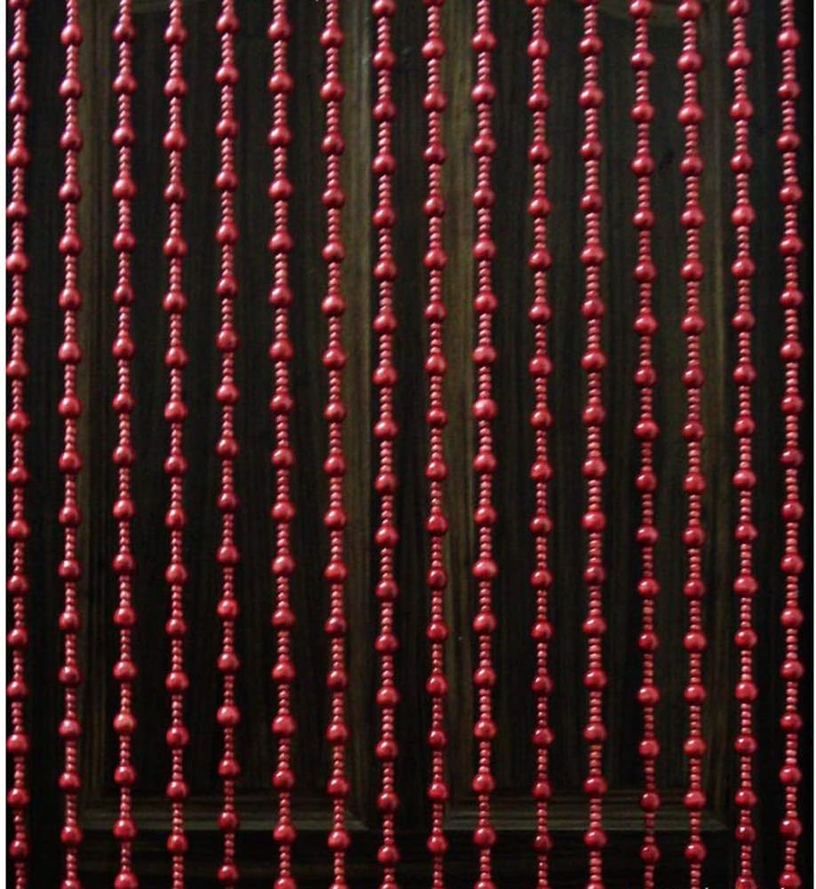 OKUOKA Red Wine Beaded Door Curtain 25 Strands 07x081m