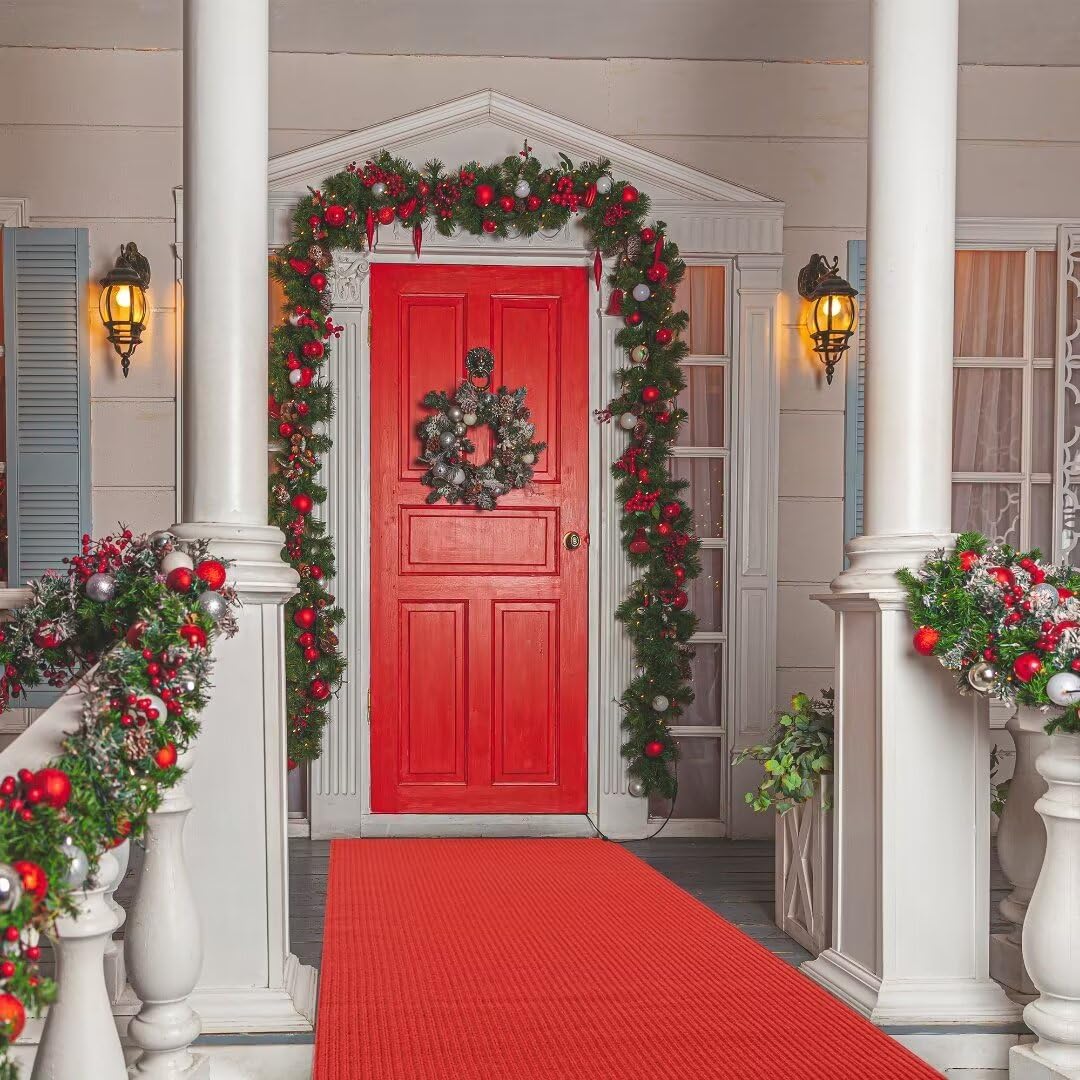 HOMBYS Extra Thick Red Carpet Runner 3x10ft