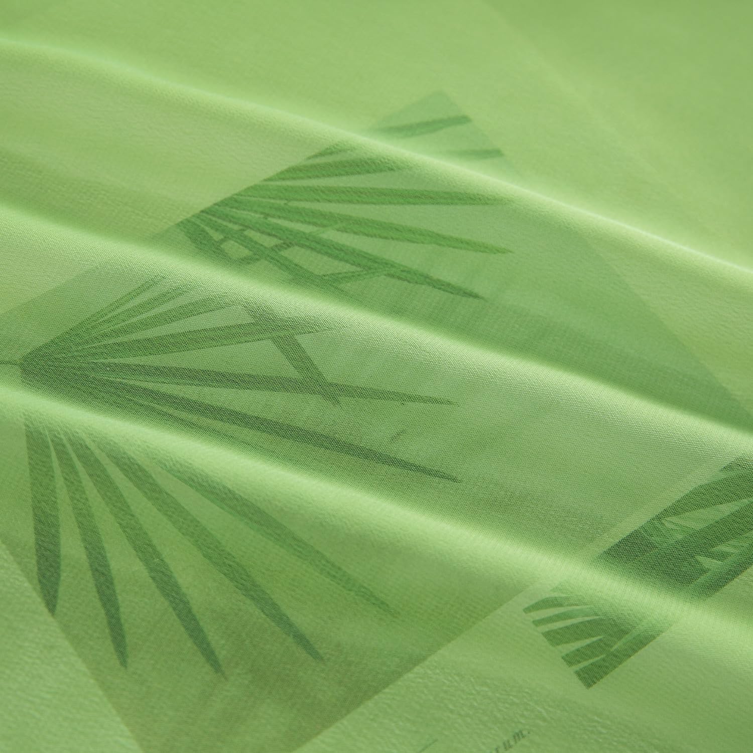 VOGOL Cyan Green Valance Curtains 52x18 Inches 1 Pack