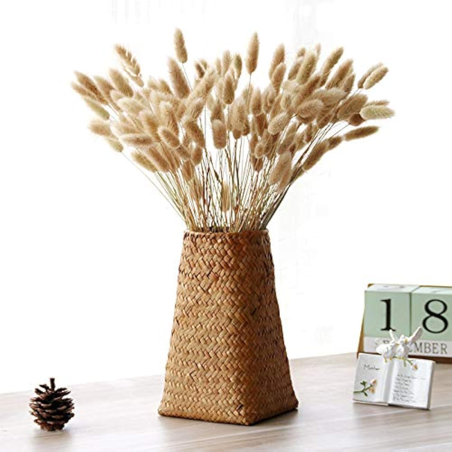Natural Seaweed Weave Basket Vase for Home Dcor