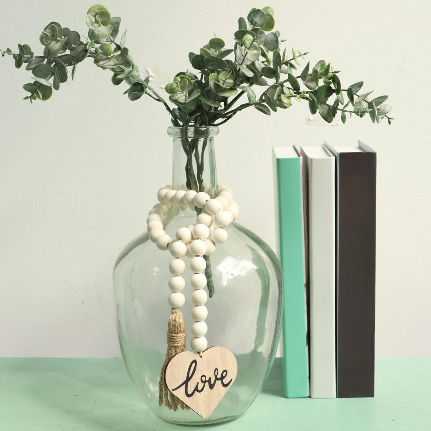 Meplait Love Wooden Bead Garland with Tassel