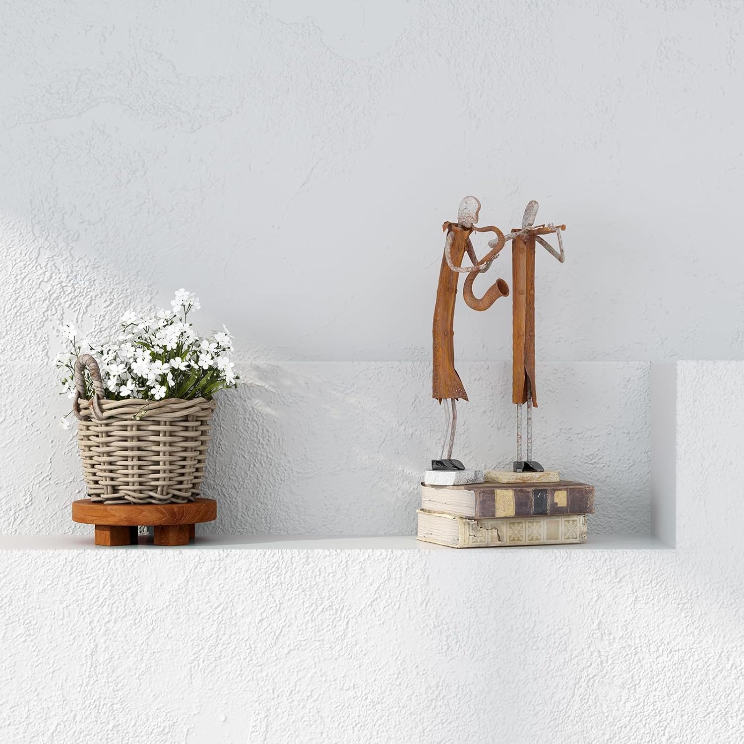 Teak Handmade Display Riser for Bathroom Counter Decor