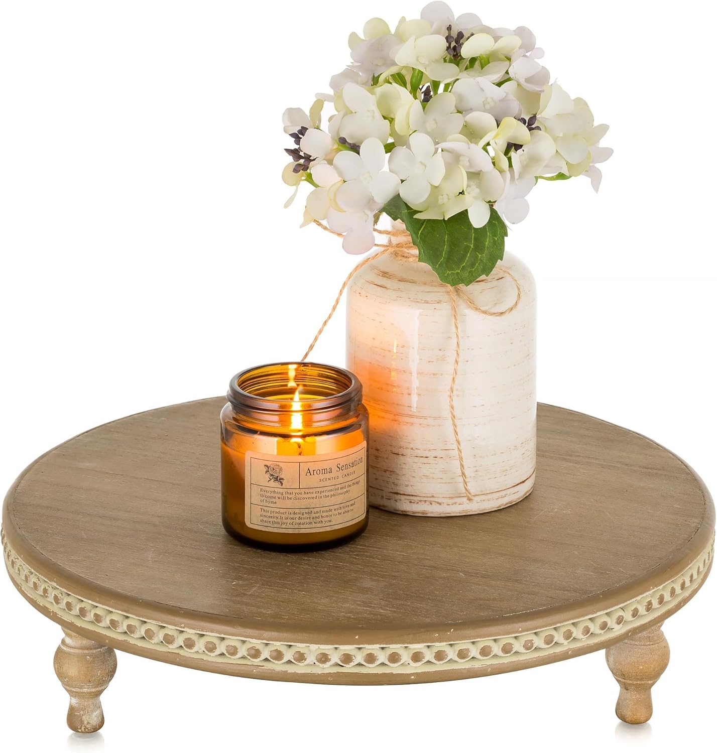 Hanobe Round Decorative Tray Stand