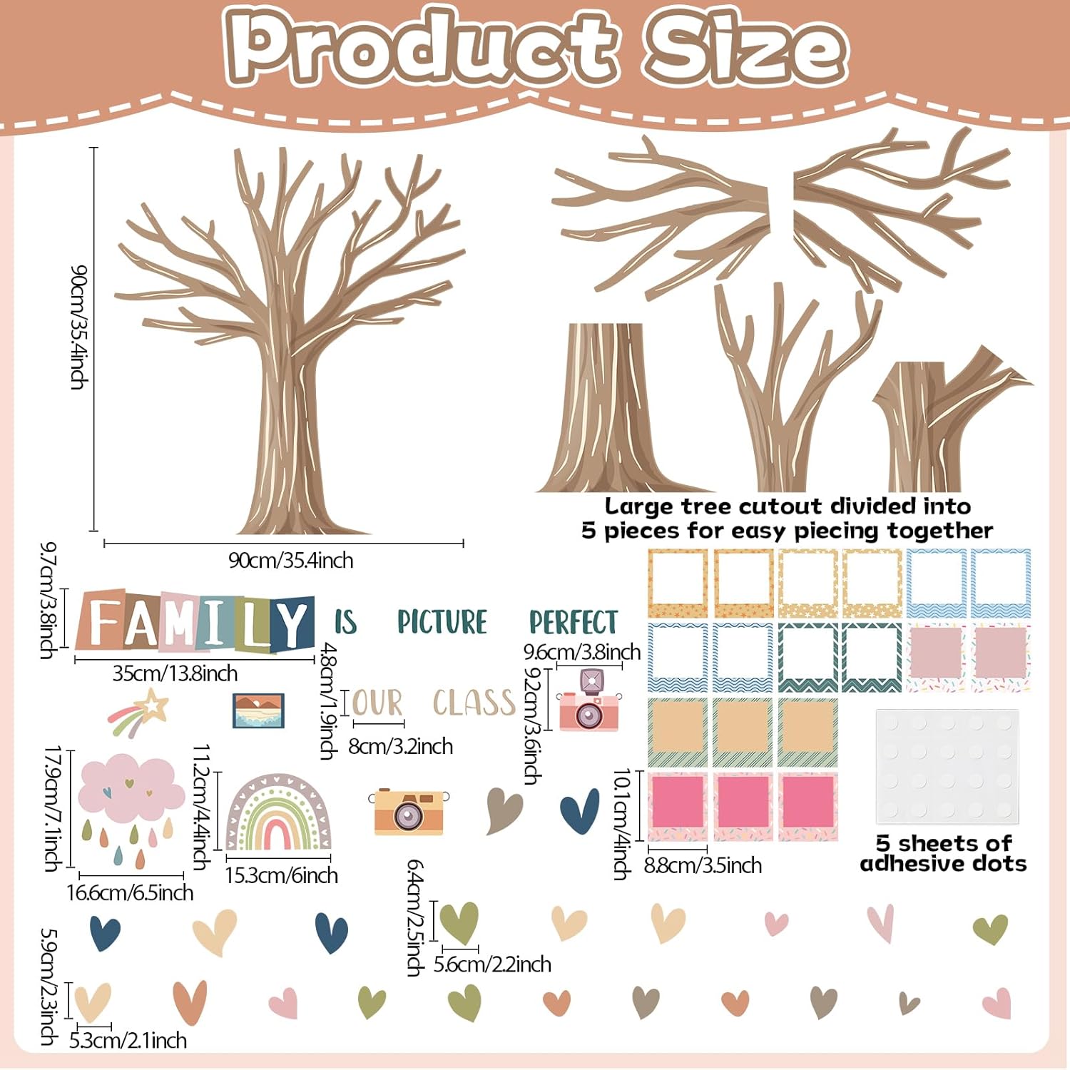 Back to School Bulletin Board Set with Boho Tree Design