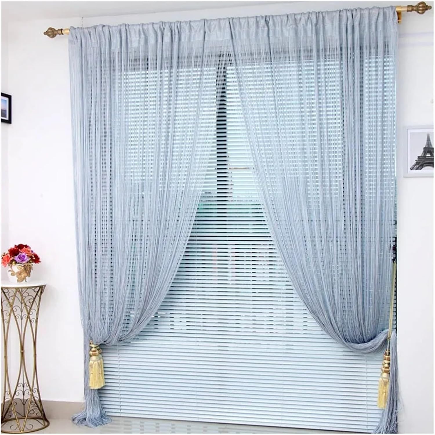 3x26m String Curtains for Living Room Divider Valance