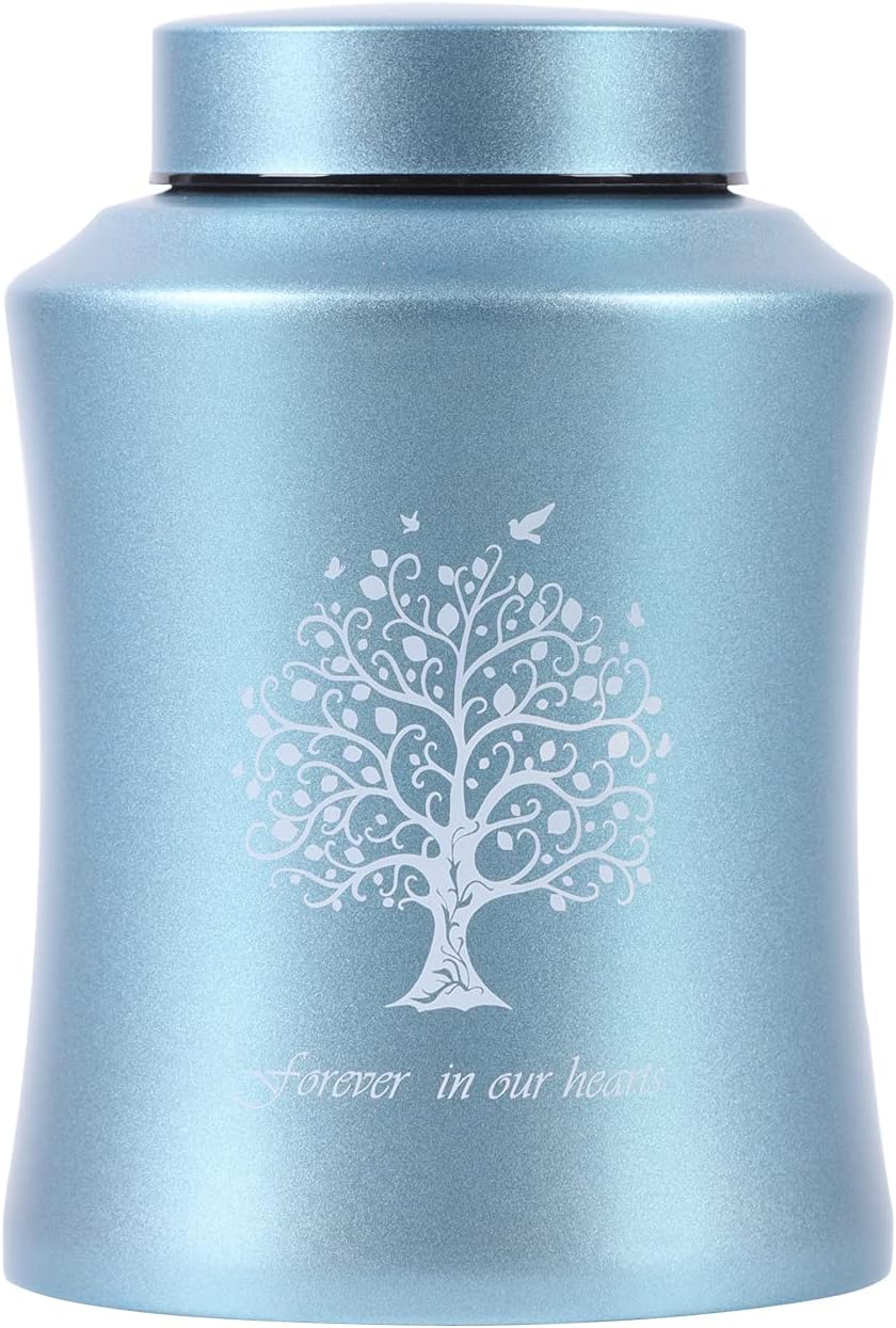 Tree of Life Urns for Human Ashes - Blue Finish 160 Cubic Inches