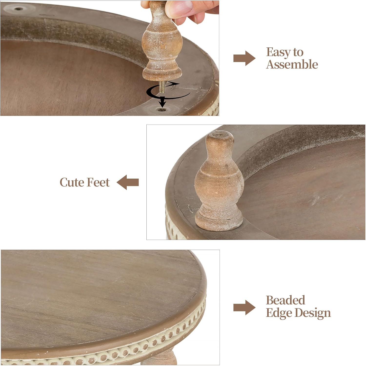 Hanobe Round Decorative Tray Stand