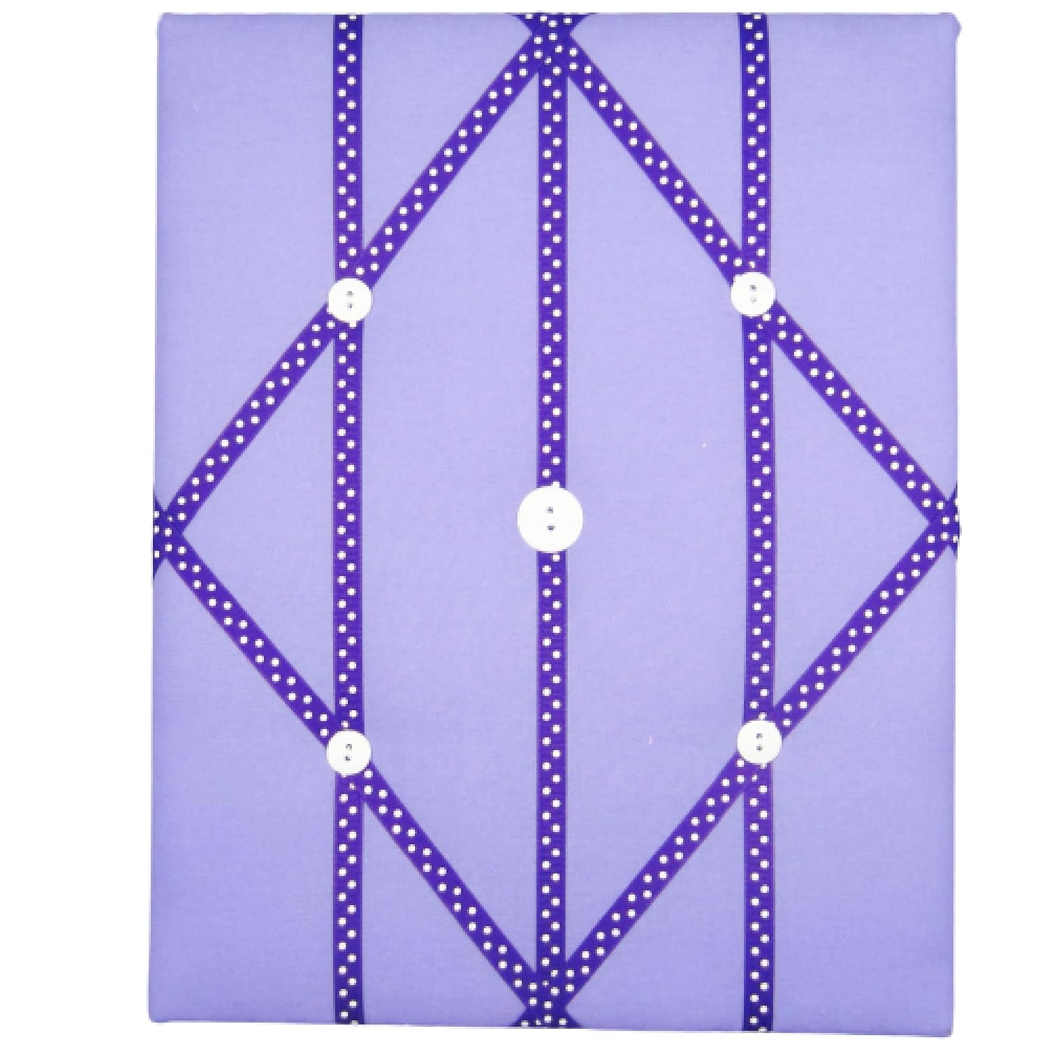 11x14 Lilac Purple Polka Dot French Memo Board with Bow Design