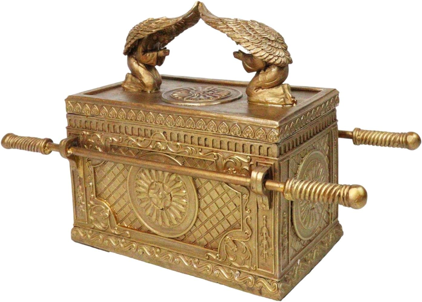 Ebros Matte Gold Ark of the Covenant Decorative Figurine