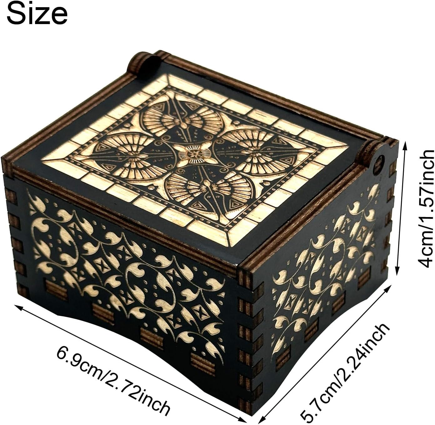 Pursuestar Wooden Windup Heart Music Box - You Are My Sunshine