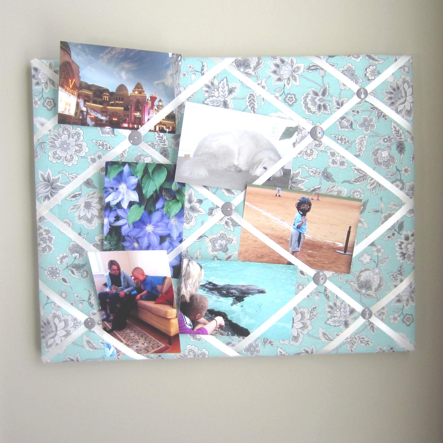 16x20 French Memory Board Bow Board Green Floral