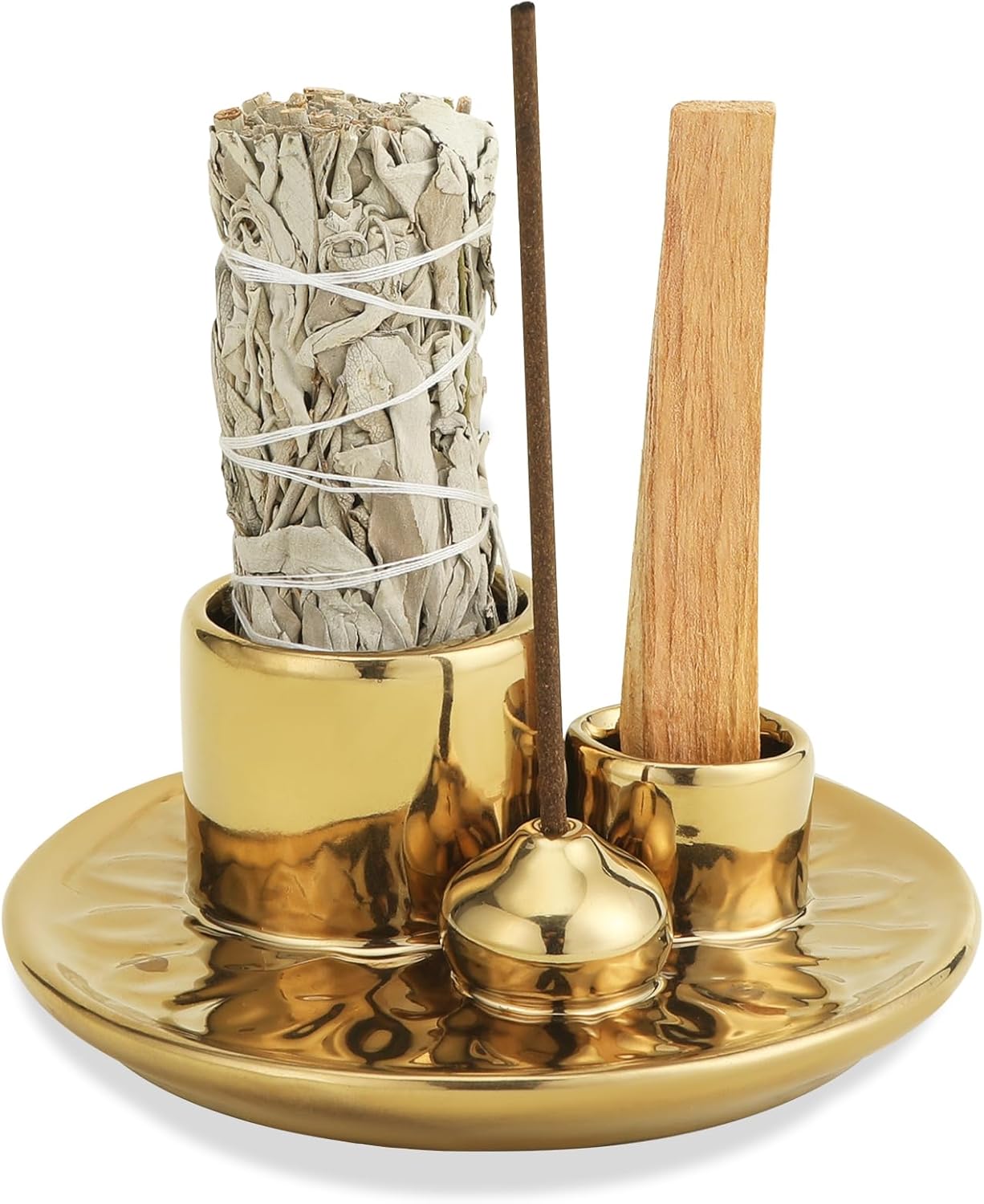 ToolSentryX 4 in 1 Ceramic Incense Burner Golden