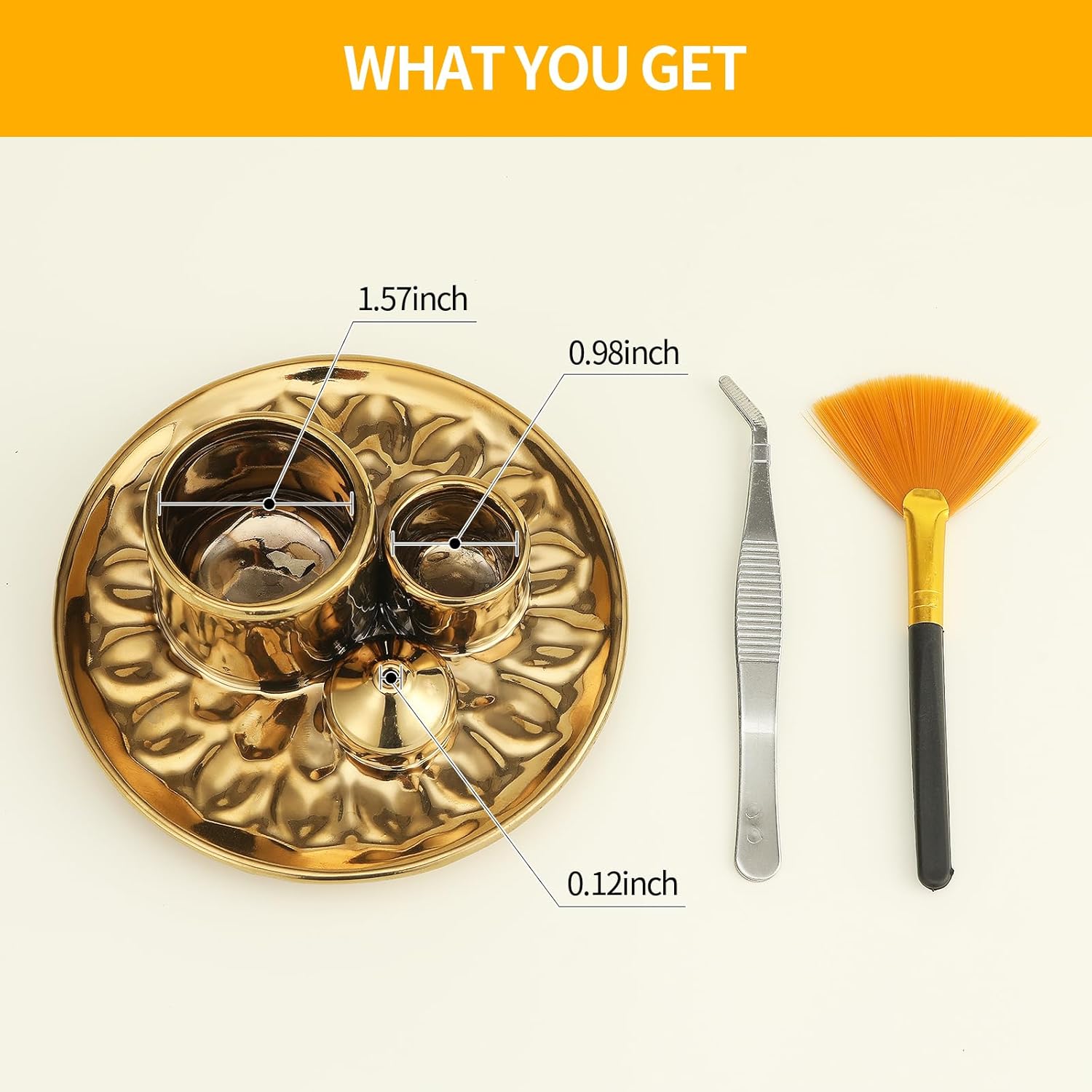 ToolSentryX 4 in 1 Ceramic Incense Burner Golden