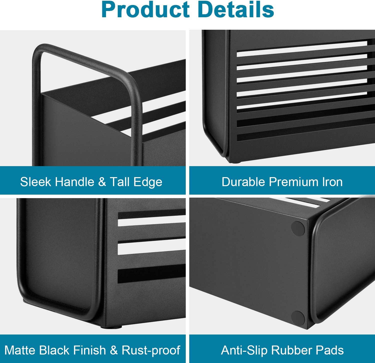 Stylish Magazine Rack with Rubber Base