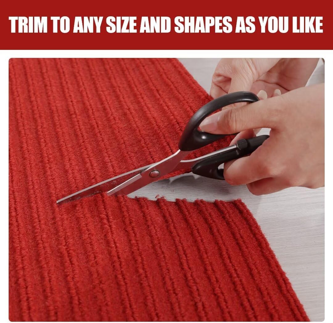 HOMBYS Extra Thick Red Carpet Runner 3x10ft