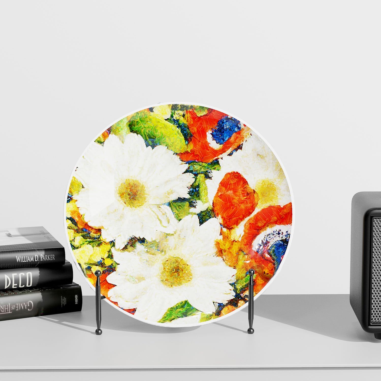 Black Plate Stand Display 12 Inch 2 Pack