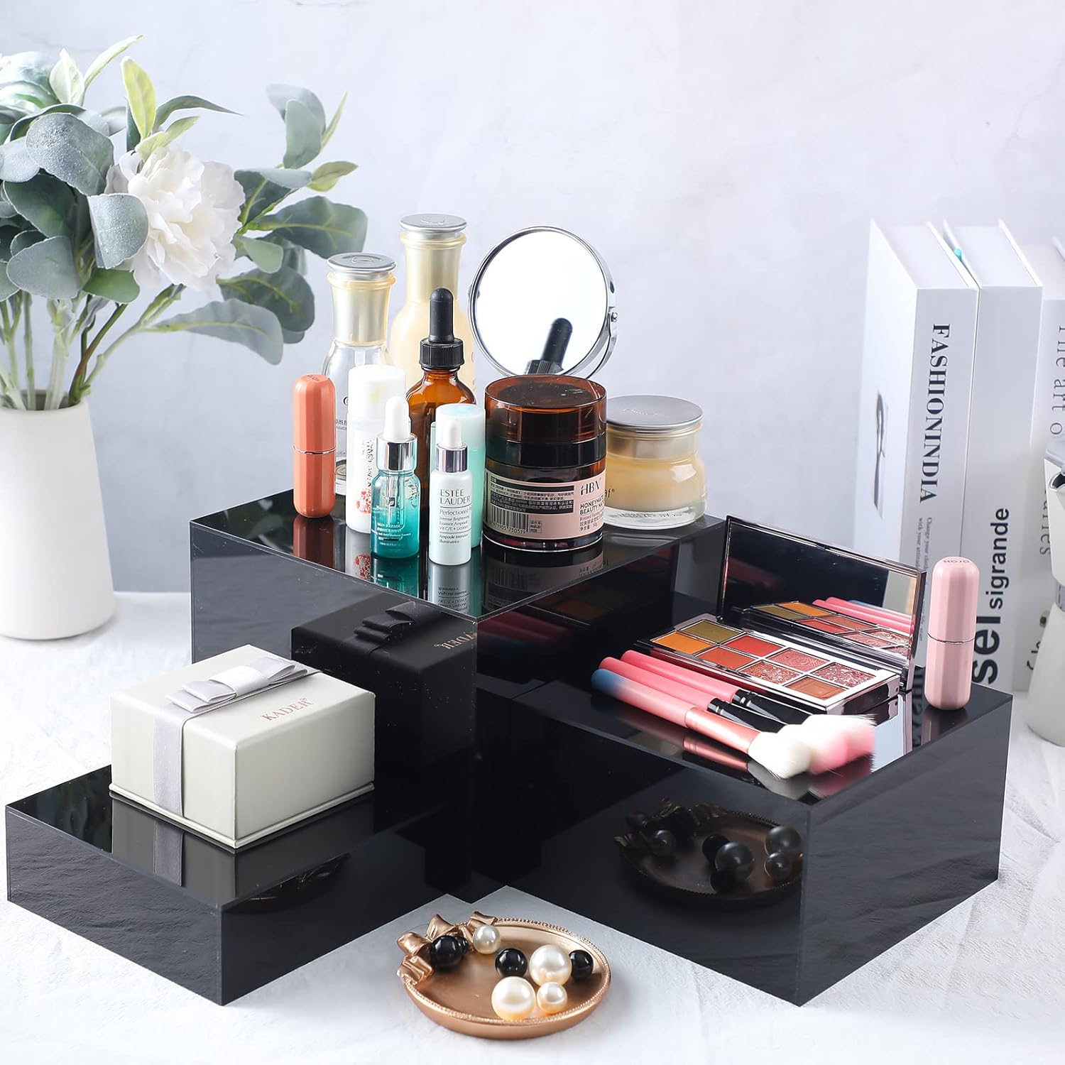 Bucherry 6 Pcs Acrylic Display Risers - Nesting Cubes for Collection Display