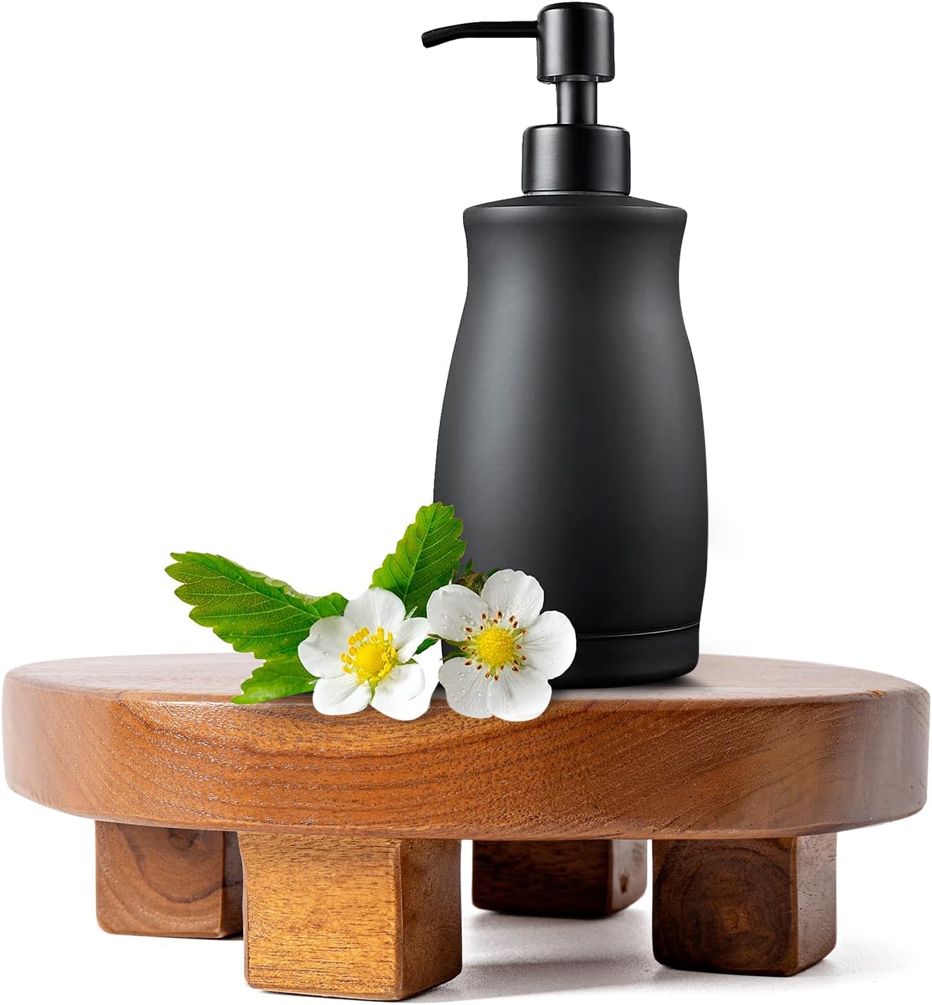 Teak Handmade Display Riser for Bathroom Counter Decor
