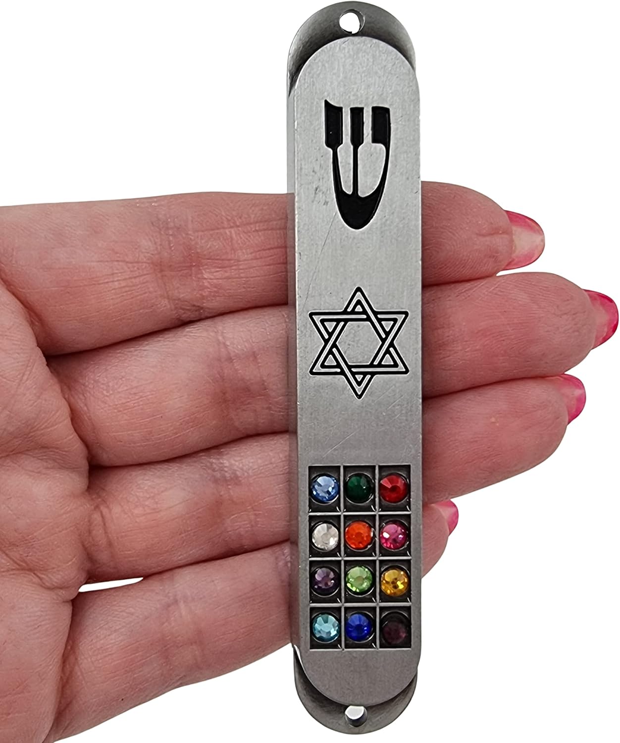 TALISMAN4U Pewter Mezuzah with Scroll for Door