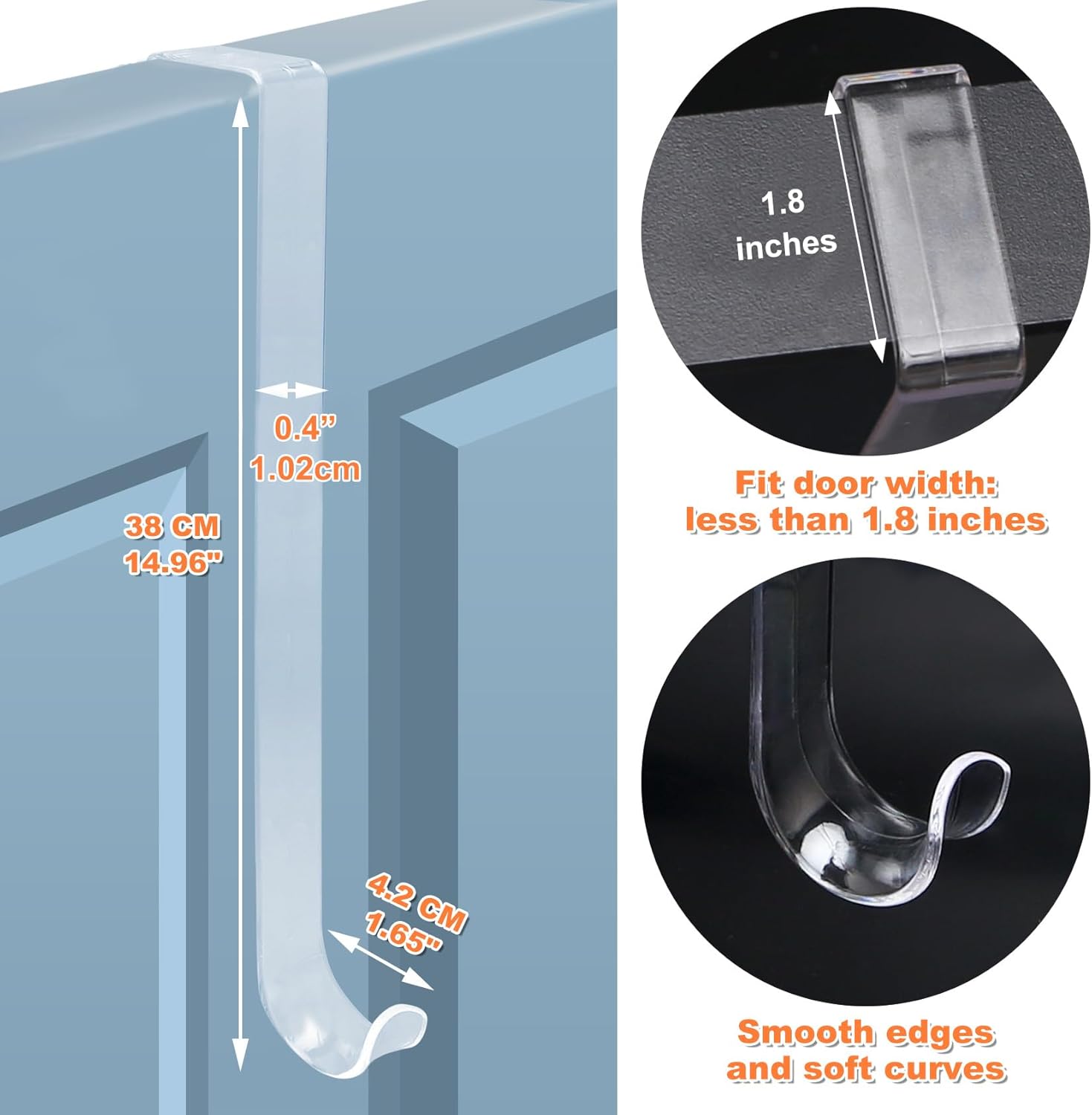 15 Inch Wreath Hangers 2 Pack Door Decor Organizer