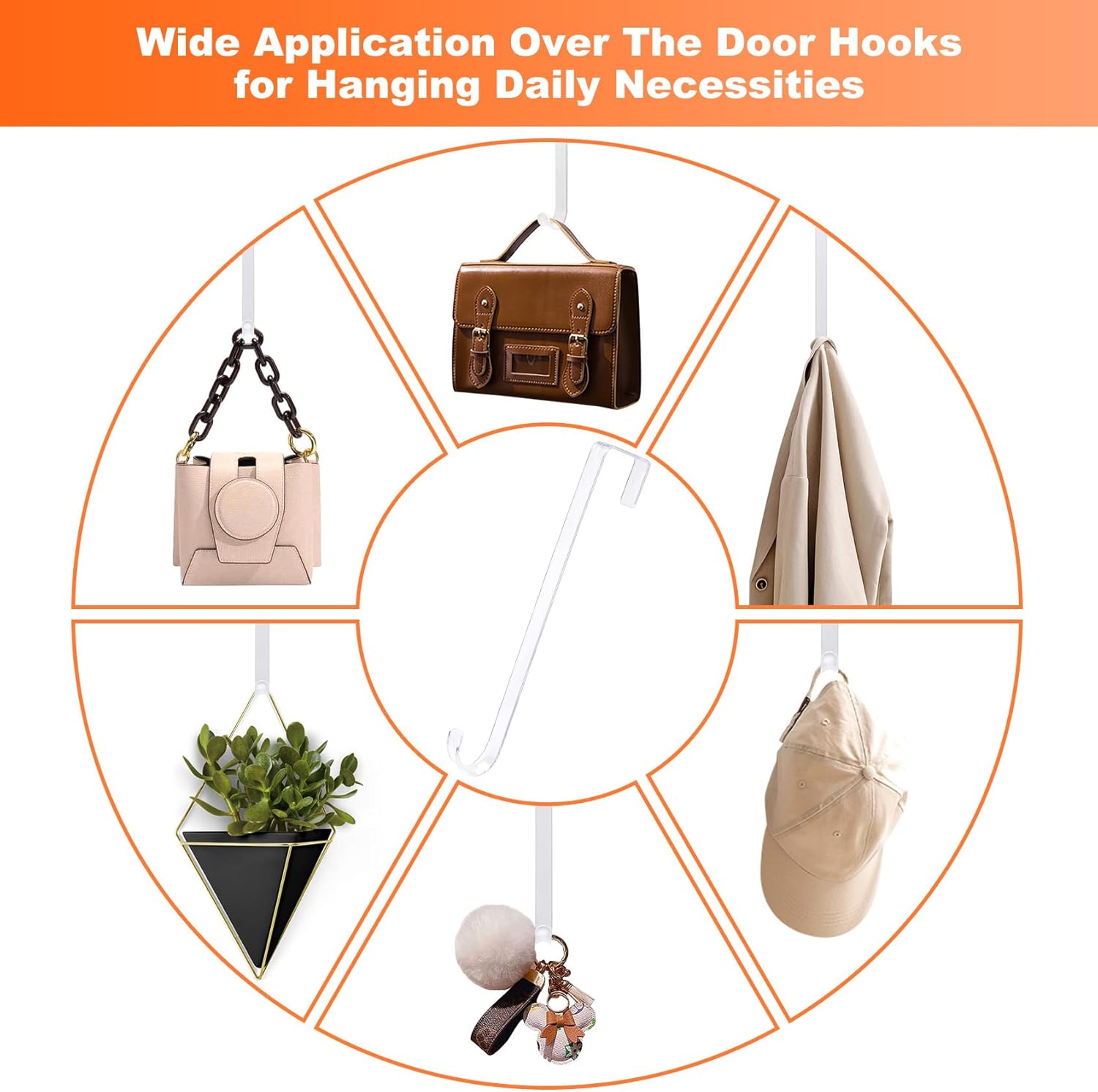 15 Inch Wreath Hangers 2 Pack Door Decor Organizer