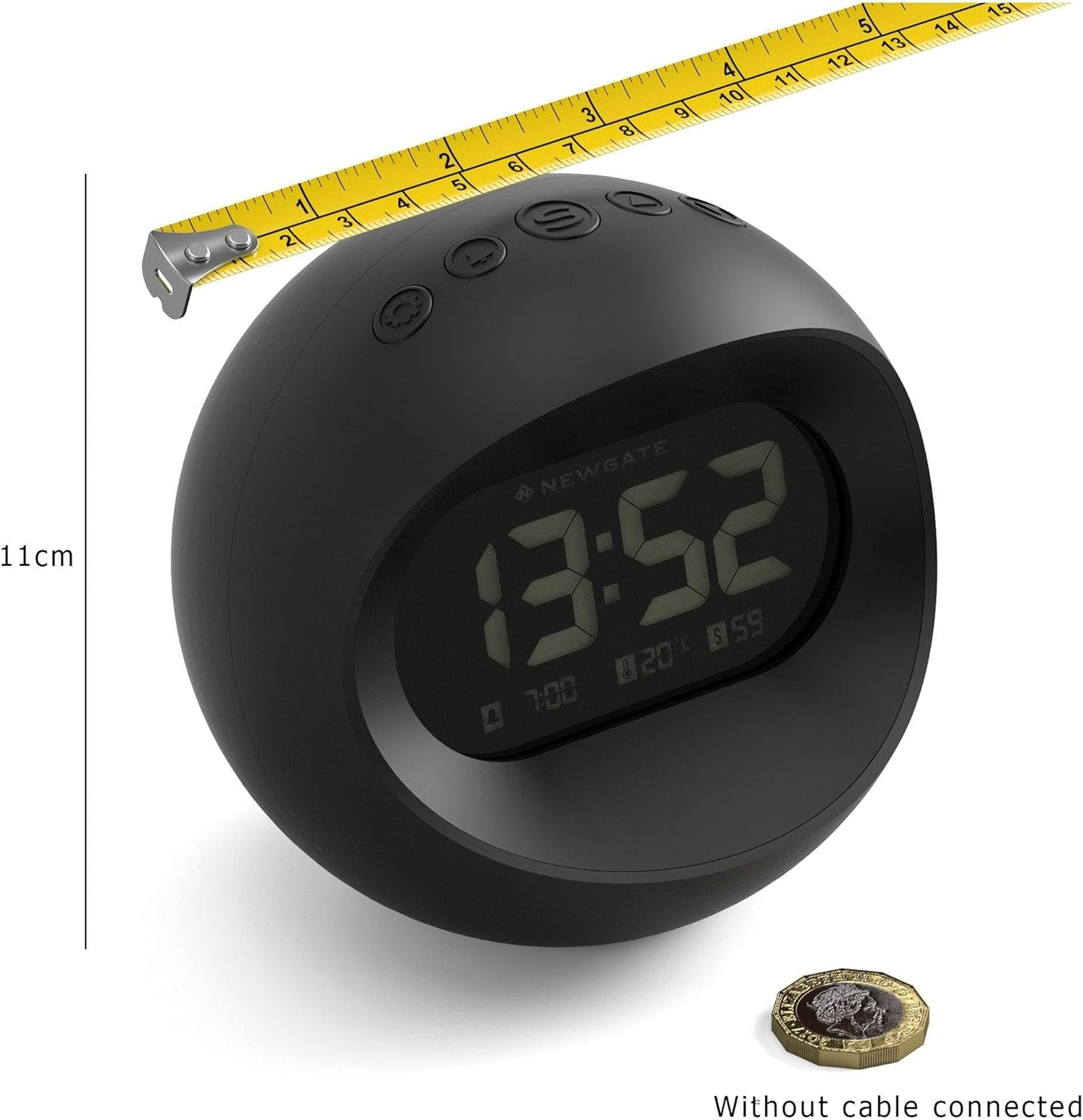 NEWGATE Centre of The Earth Alarm Clock with Retro Design