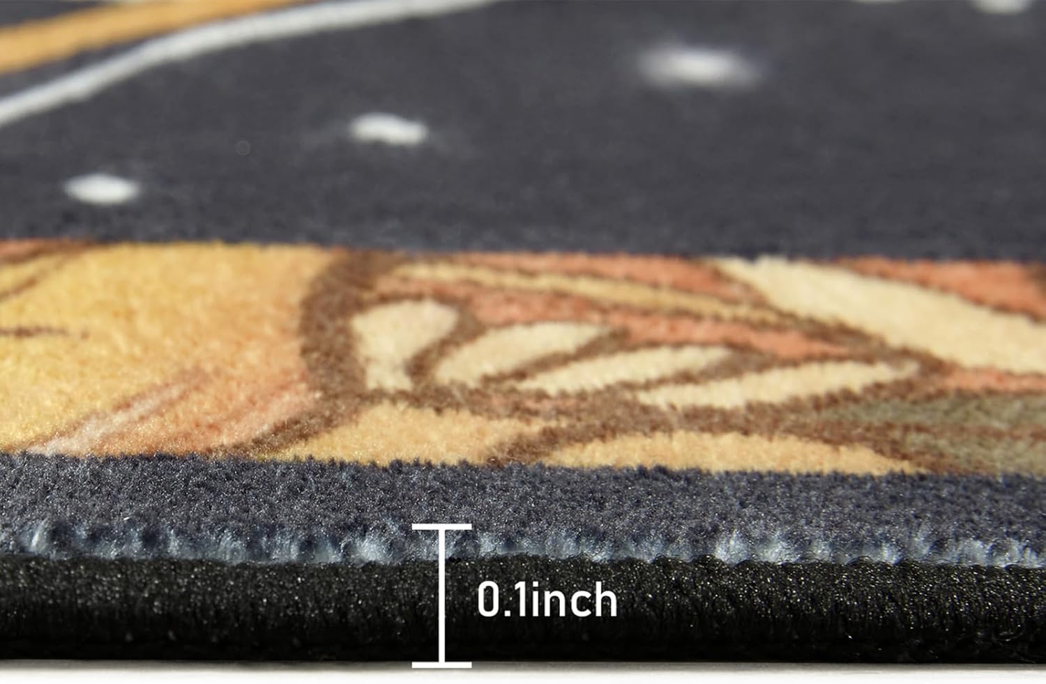 Ouyattle Luna Moth Area Rug 5x7 Black Floral Design