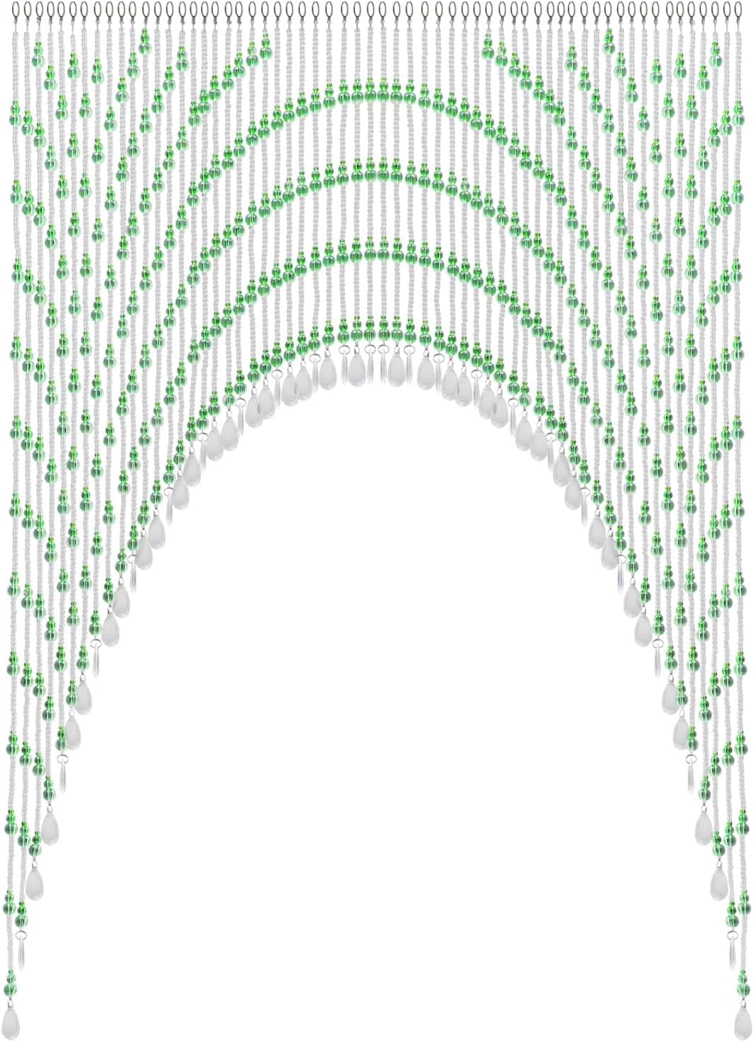 60 Strings Clear Crystal Beaded Curtain for Doorways