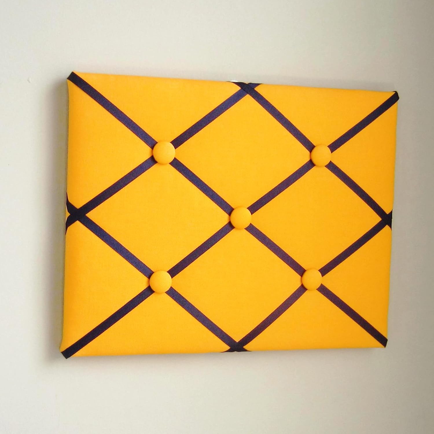 11x14 Orange and Navy Blue French Memory Board Bow Board