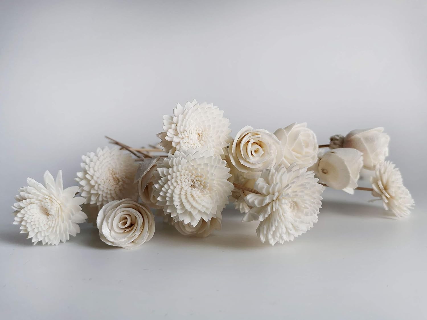 20 Mini Gerbera Rose Sola Flower Reed Diffuser Stick for Home Fragrance