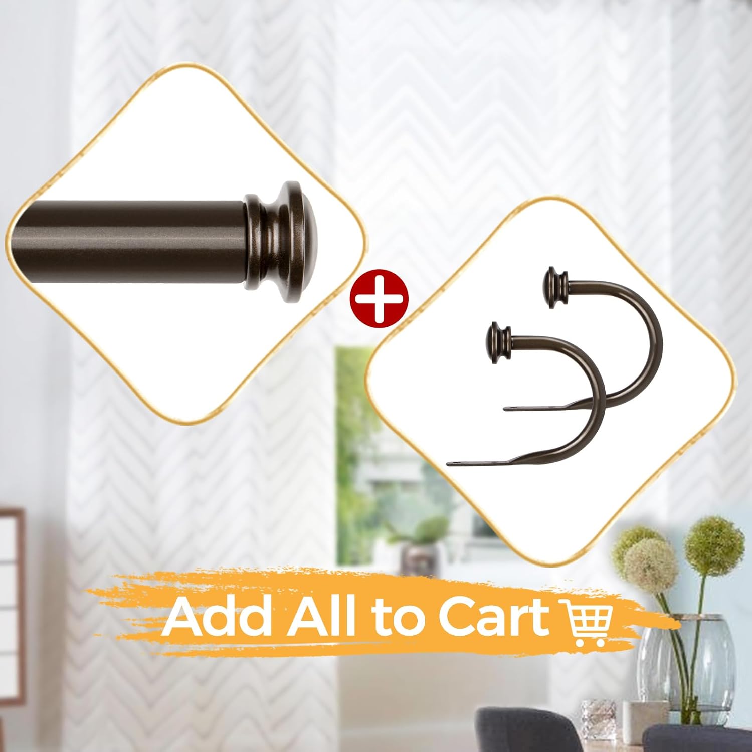 TONIAL Curtain Holdbacks 2 Pack Bronze