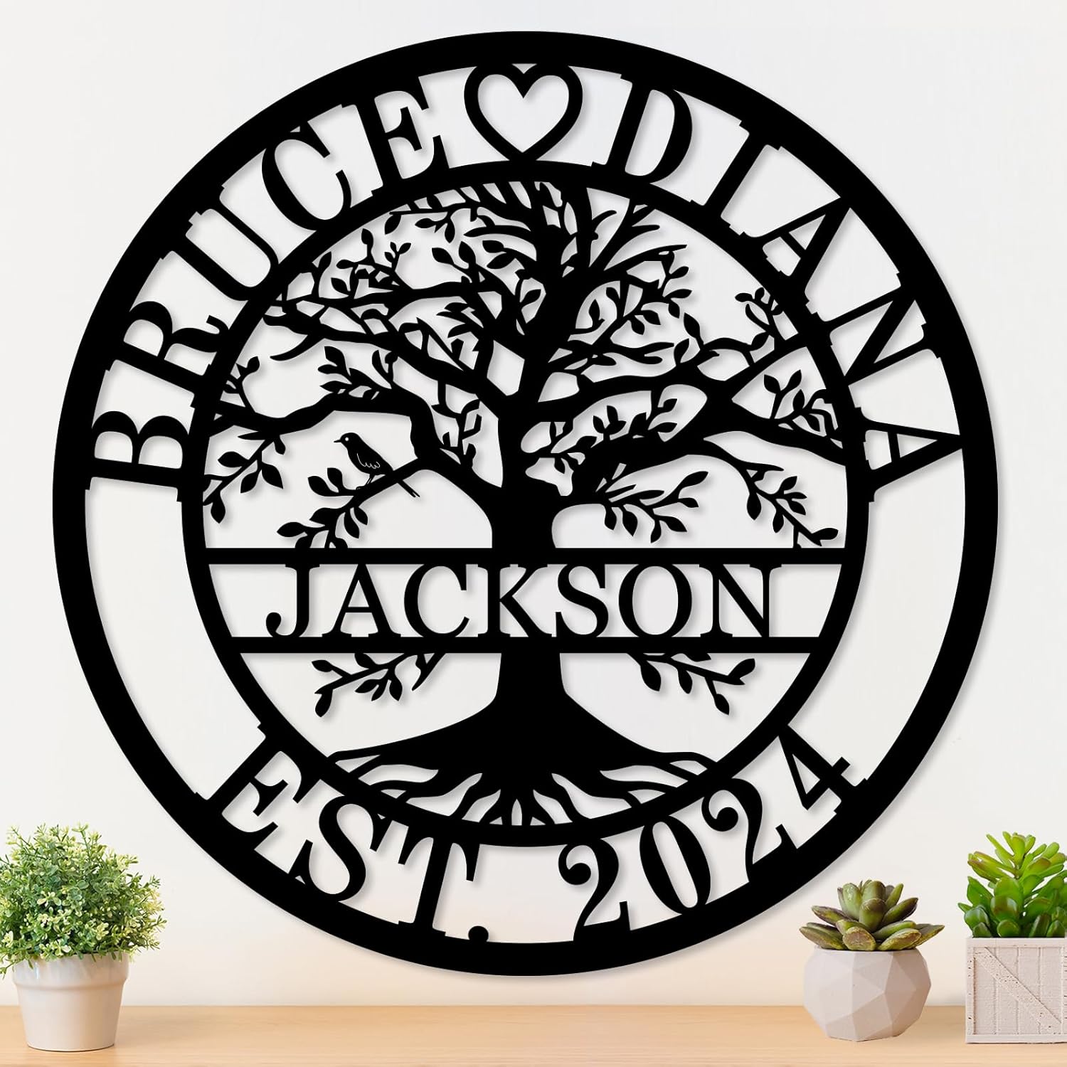 Custom Tree of Life Metal Wall Sign