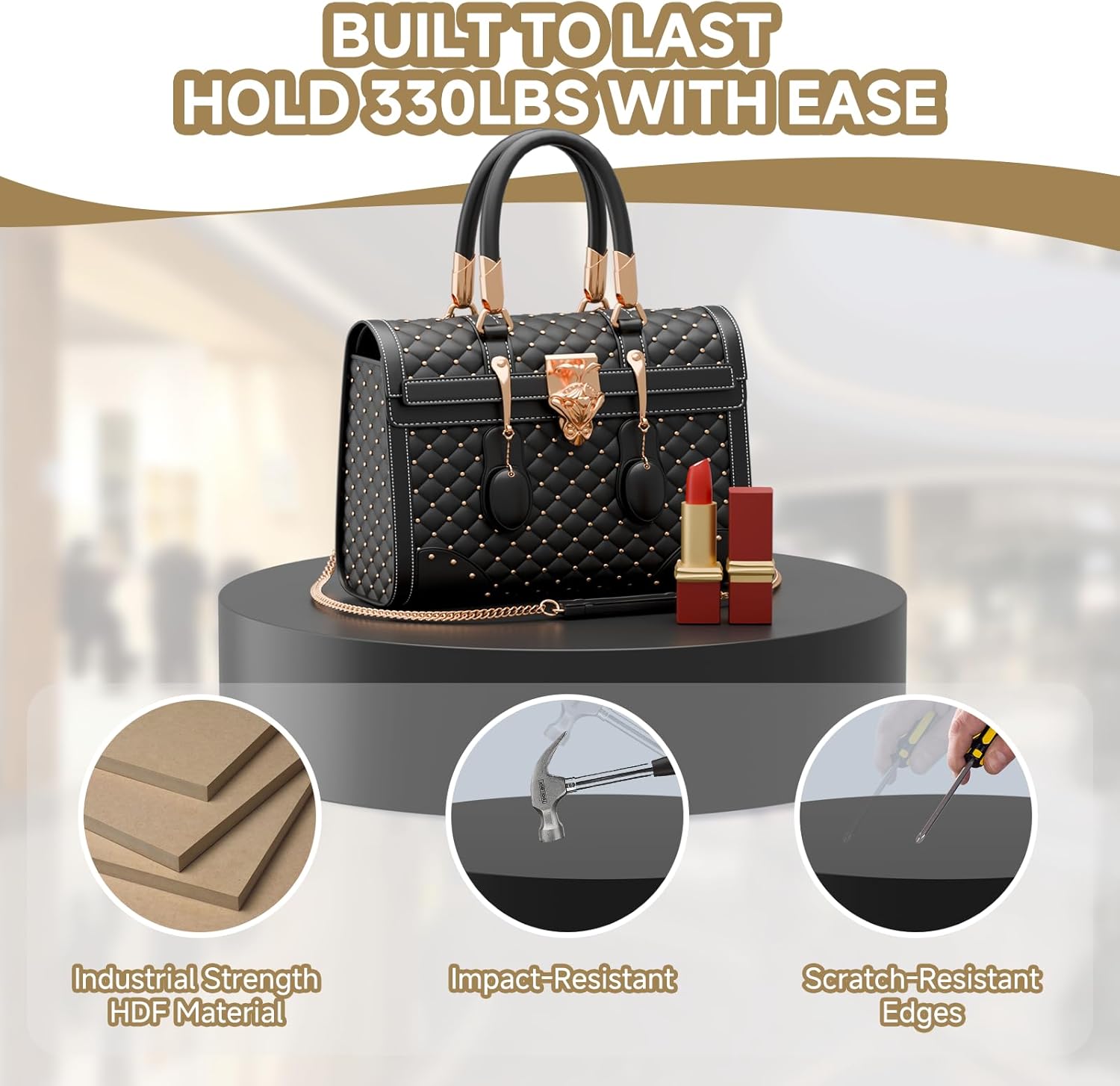 Round Mannequin Display Pedestal Stand - Black 236 x 59
