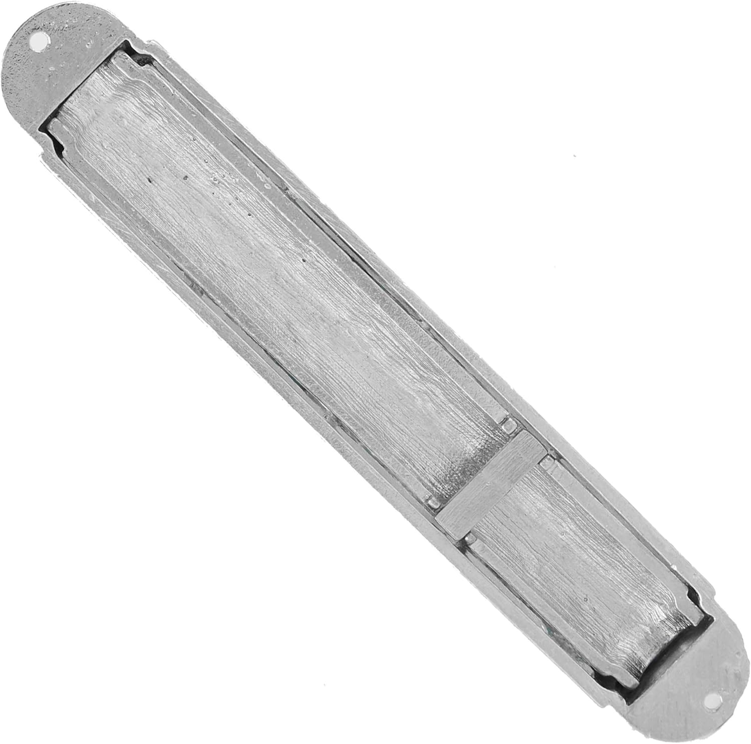 Matashi Hand Painted Enamel Mezuzah with Hebrew Shin and Crystals