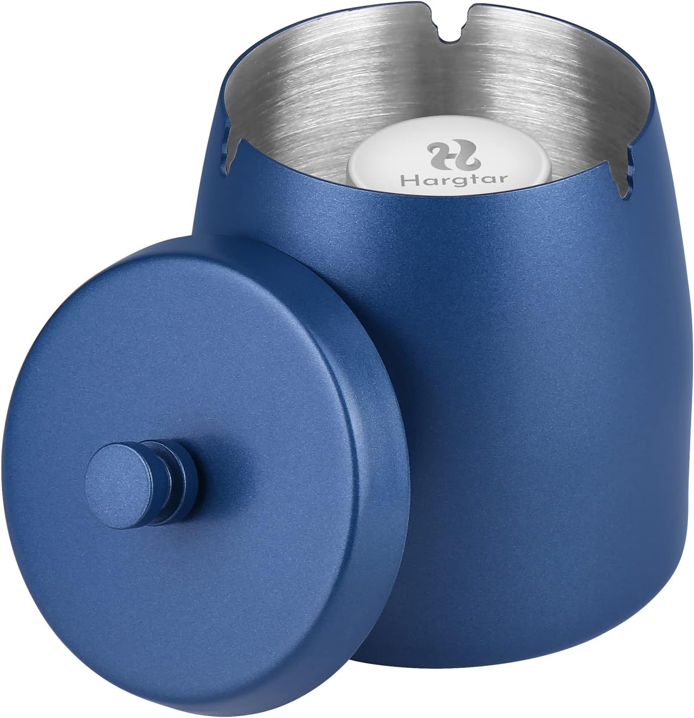 HARTAR Smokeless Ashtray with Lid - Large Metal