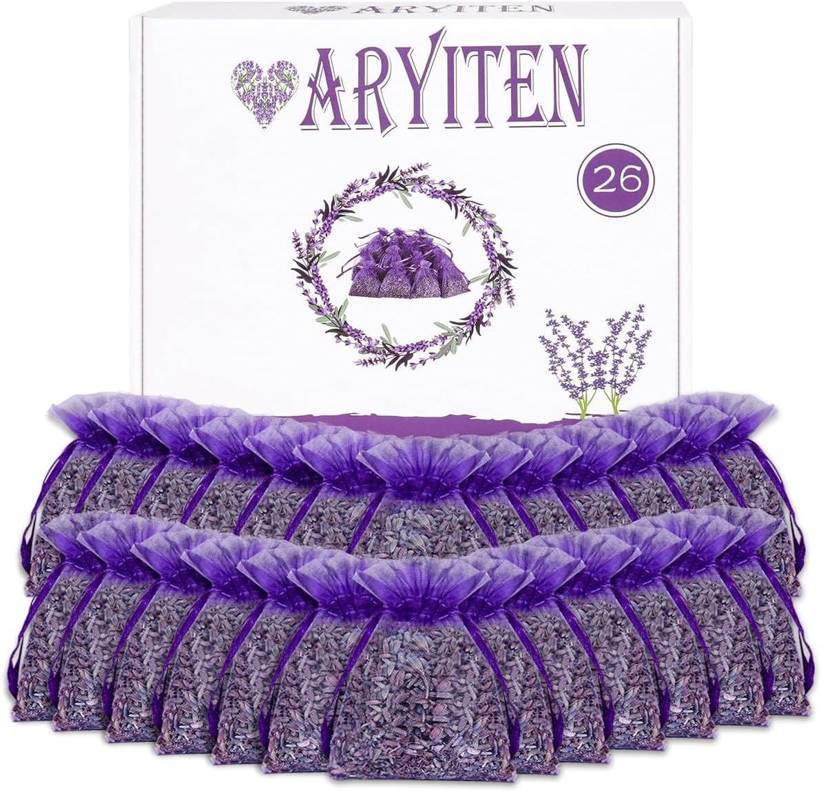 26 Pack French Lavender Sachet Bags for Home Fragrance